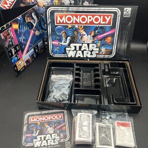 Star Wars Monopoly 40th Anniversary Sp Edition Disney Hasbro Complete Box Damage